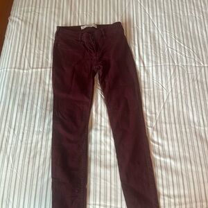 Abercrombie & Fitch Maroon Skinny Jeans Size 2